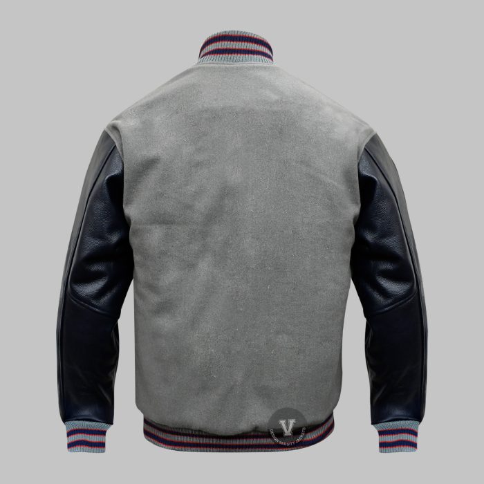Gray And Navy Blue Varsity Jackets - Image 2