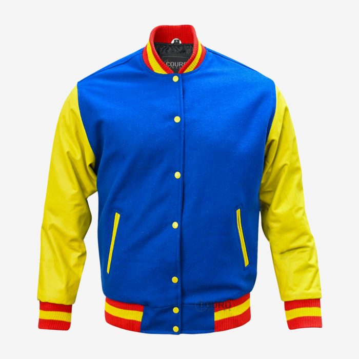 Varsity Jacket Leather Wool