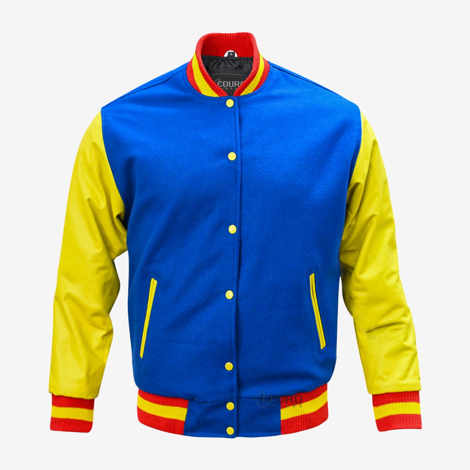 Varsity Jacket Leather Wool
