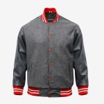 Men Plain Varsity Jacket