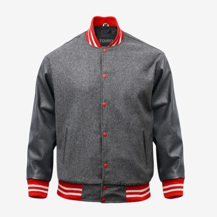 Men Plain Varsity Jacket