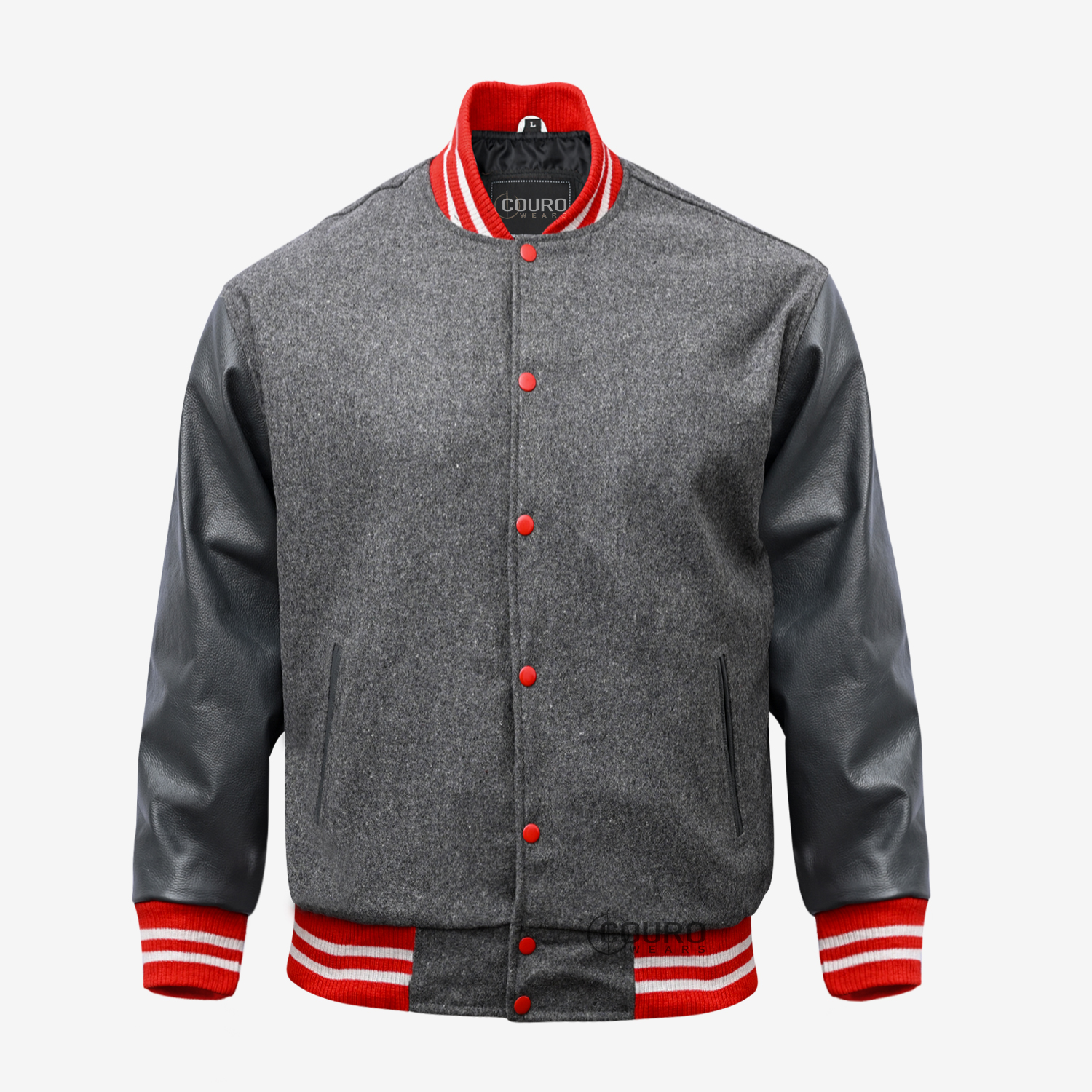 Men Plain Varsity Jacket