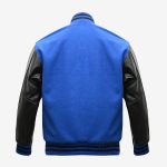 men's blue letterman jacket