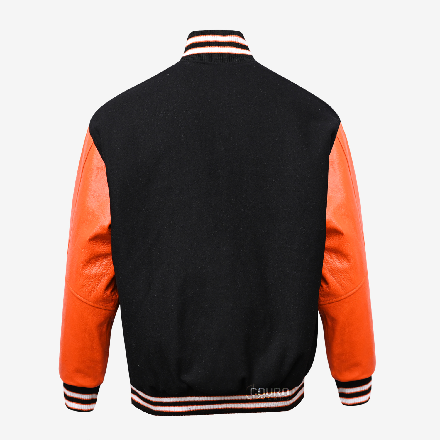 Orange Varsity Jacket Men's