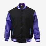 Purple Black Varsity Jacket