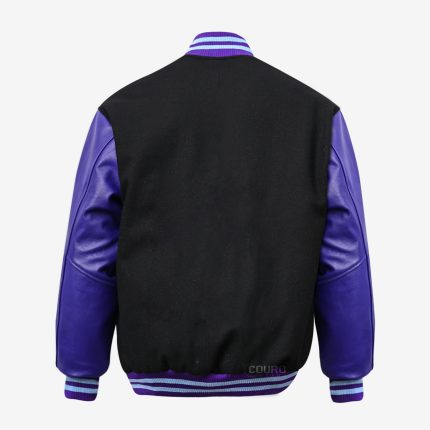 Purple Black Varsity Jacket