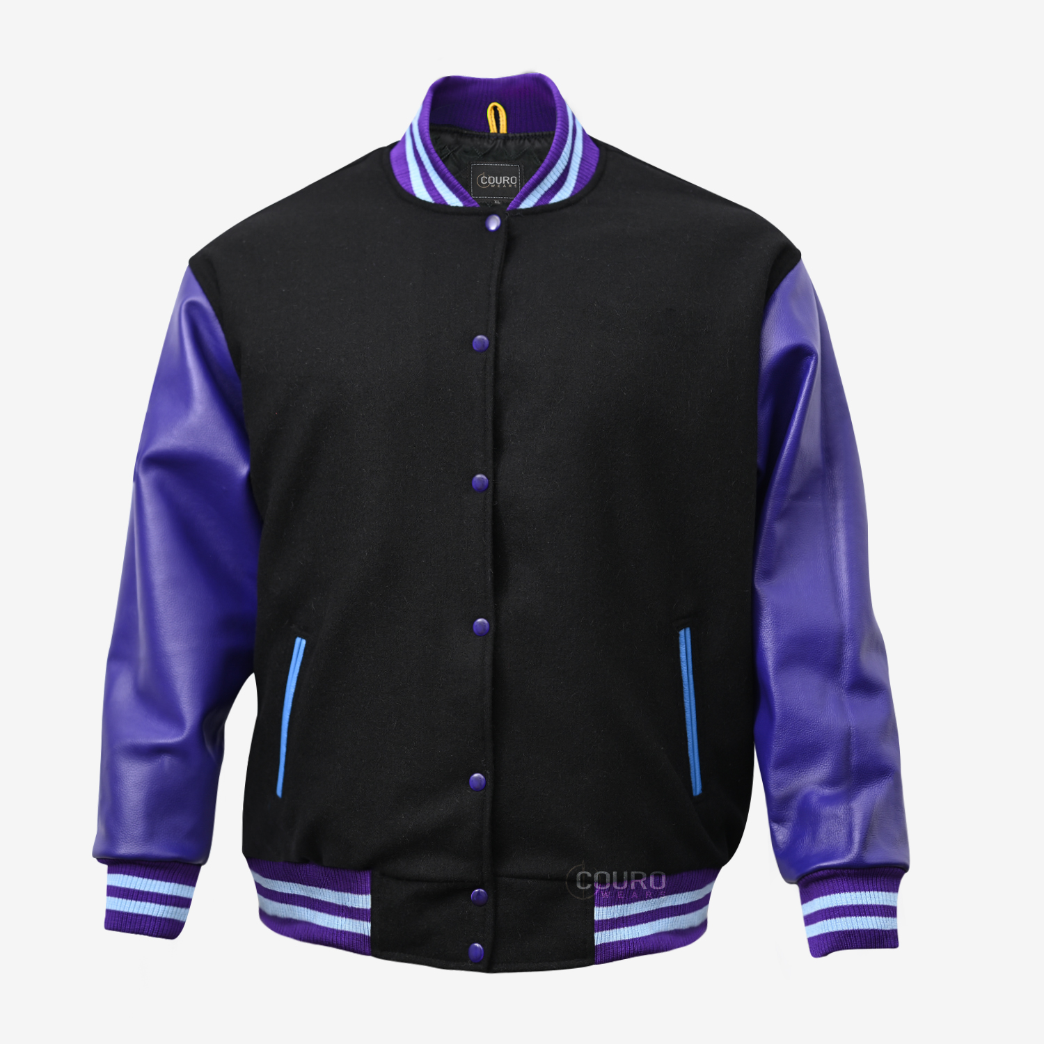 Purple Black Varsity Jacket