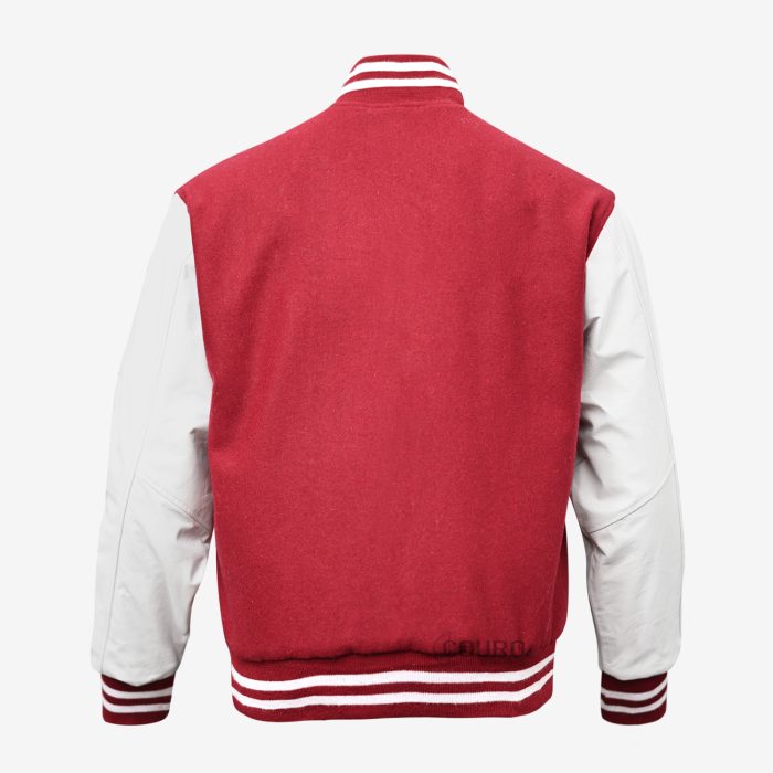 Red And White Letterman Jacket Men