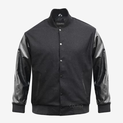 Varsity Jacket Black And Gray