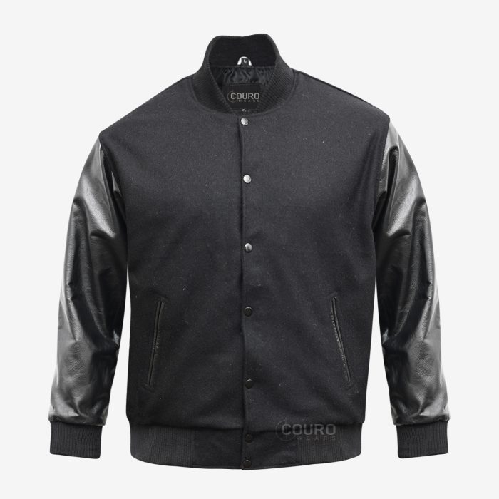 Varsity Jacket Black And Gray