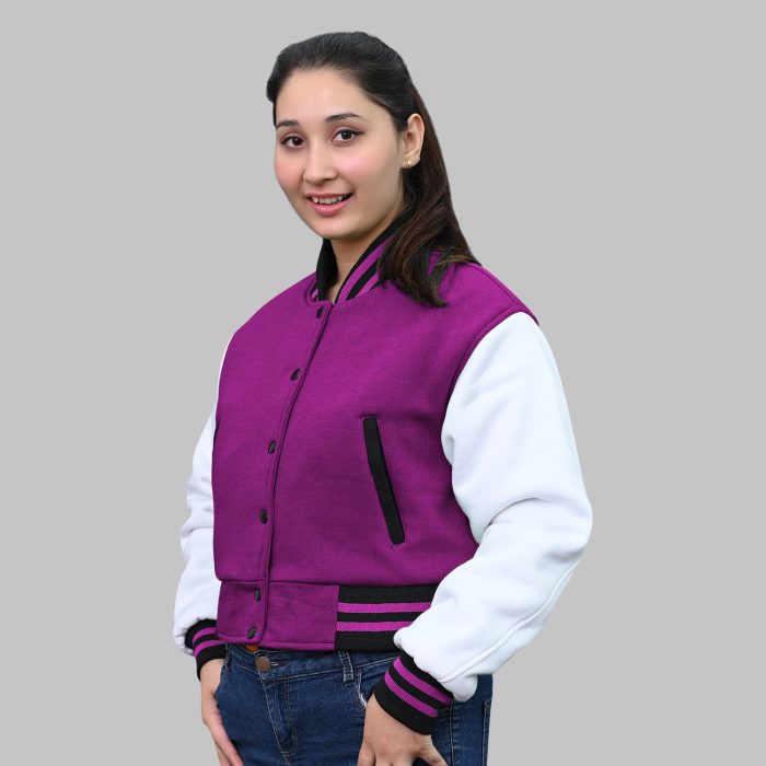 Plain Varsity Jacket side
