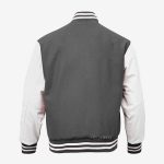 Gray And White Varsity Jacket