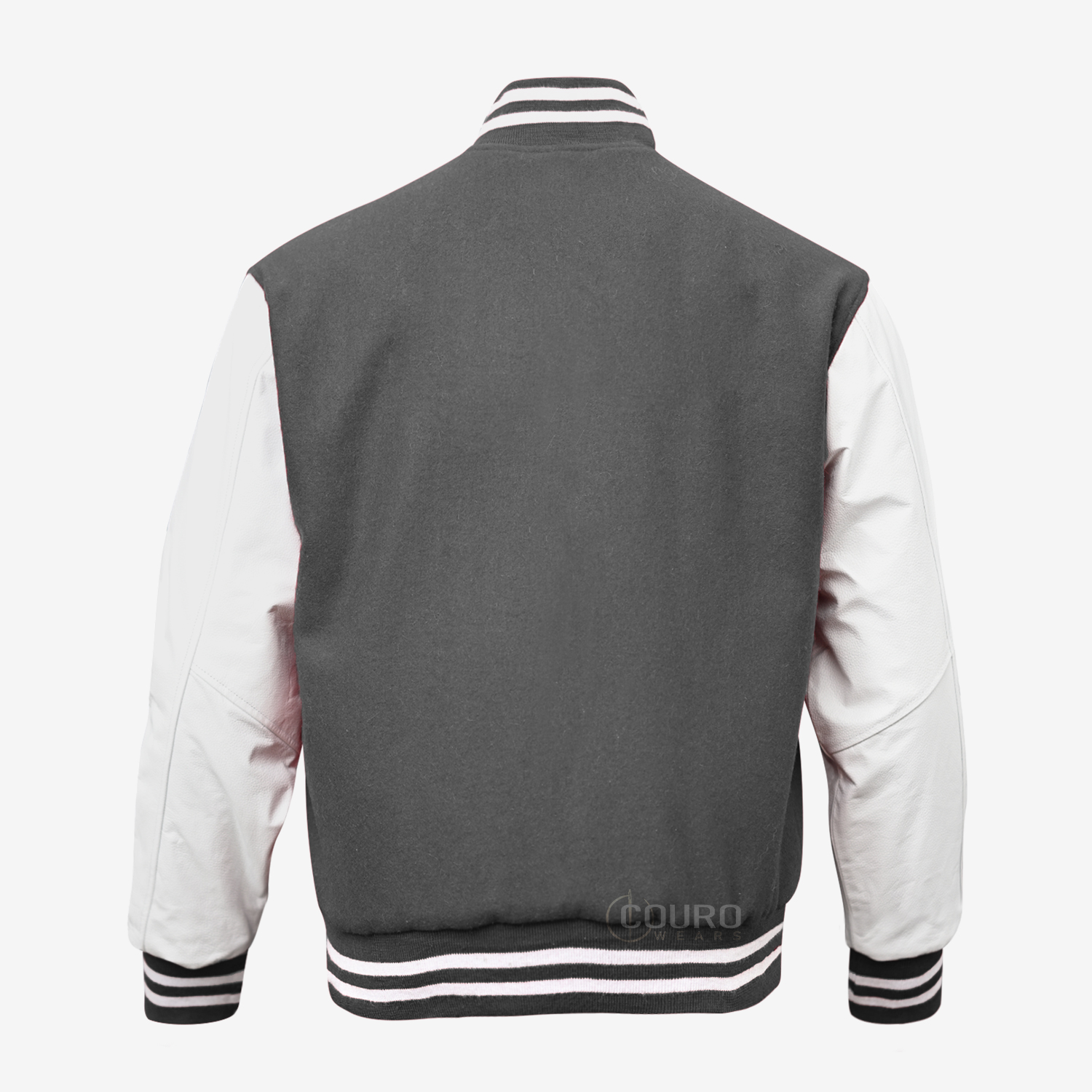 Gray And White Varsity Jacket