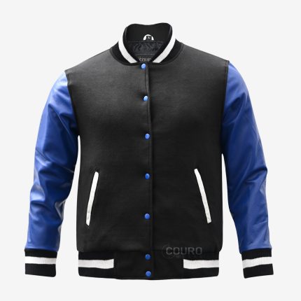 Black And Blue Varsity Jacket