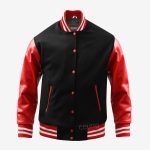 Black And Red Letterman Jacket