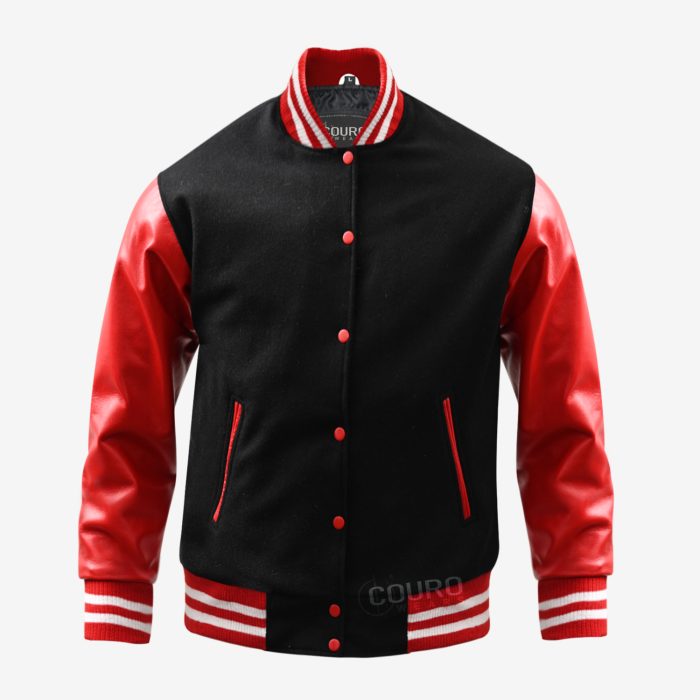 Black And Red Letterman Jacket