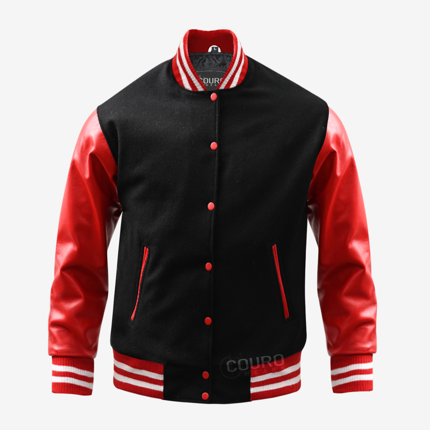 Black And Red Letterman Jacket