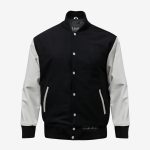 Black And White Letterman Jacket Men