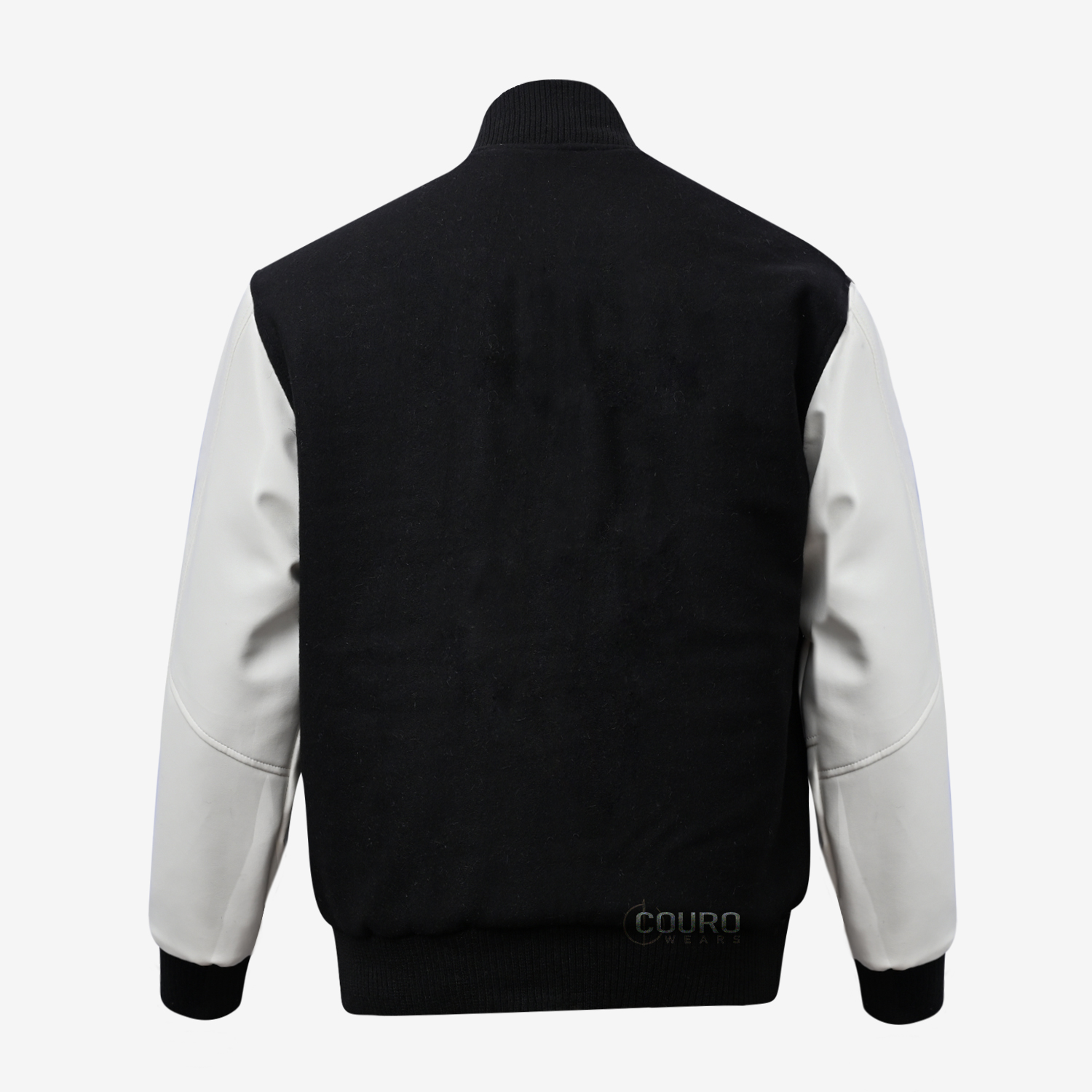 Black And White Letterman Jacket Men