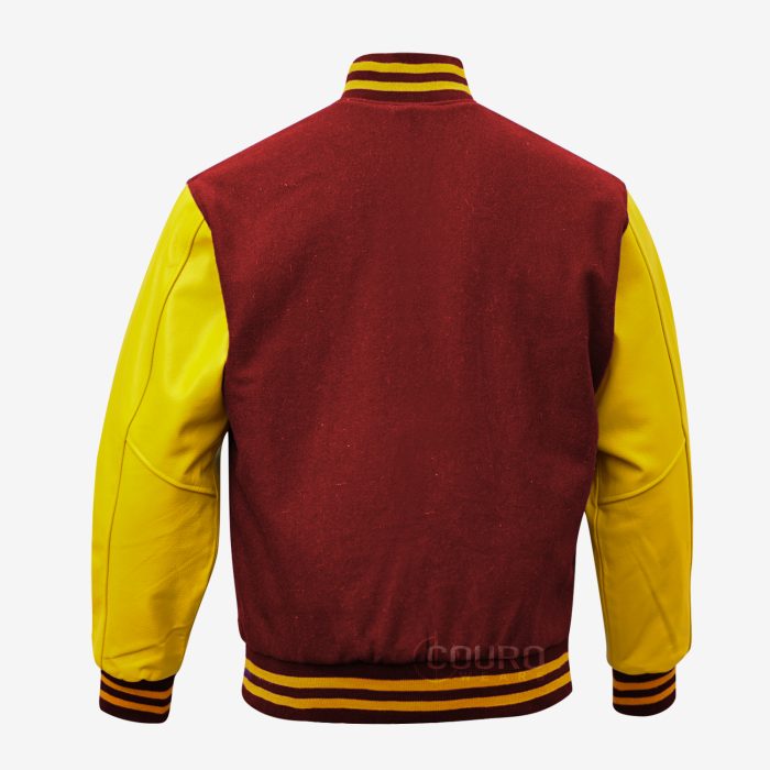 Maroon And Gold Letterman Jacket