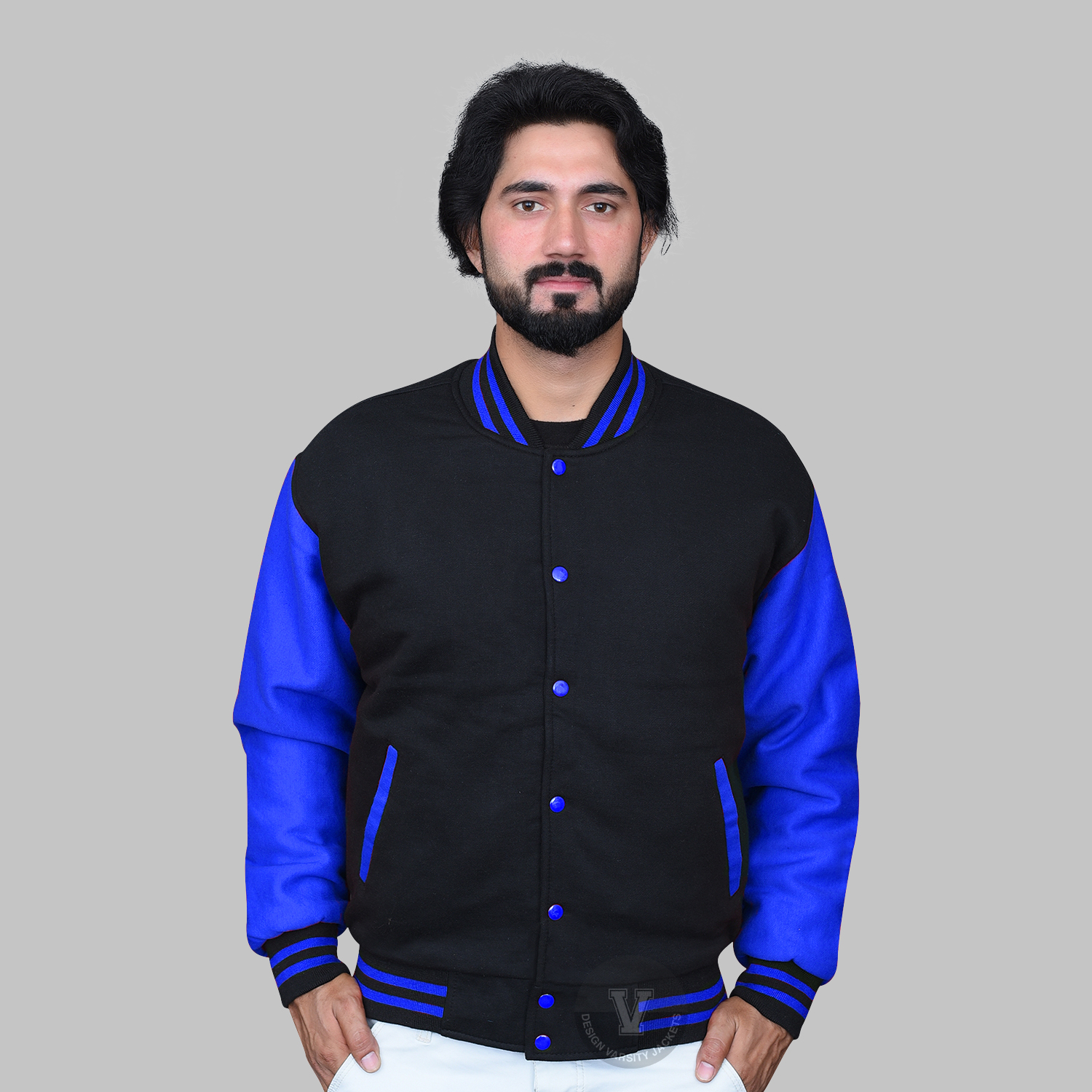 Mens Designer Varsity Jacket front