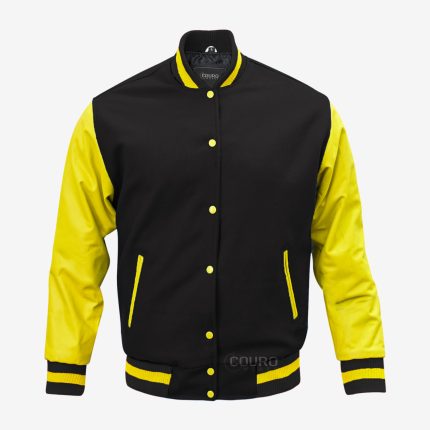 Black And Yellow Varsity Jacket