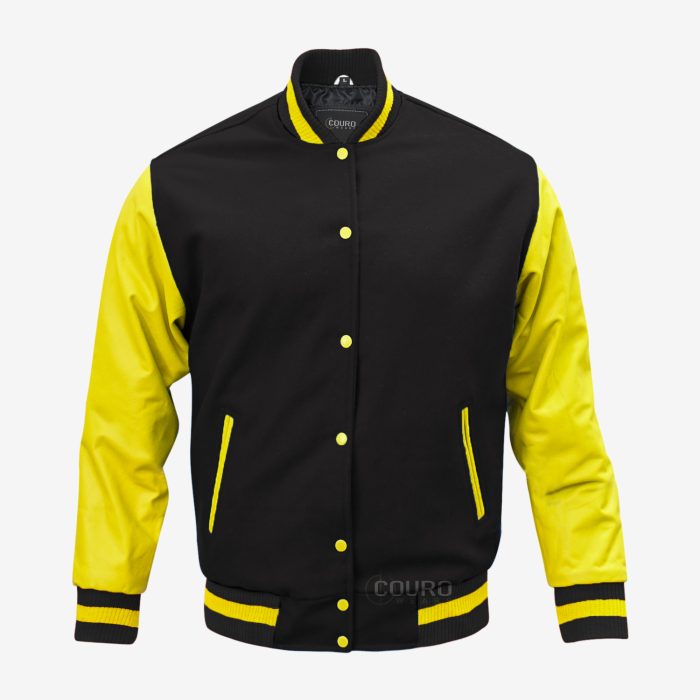 Black And Yellow Varsity Jacket