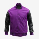 Purple And Black Varsity Jacket
