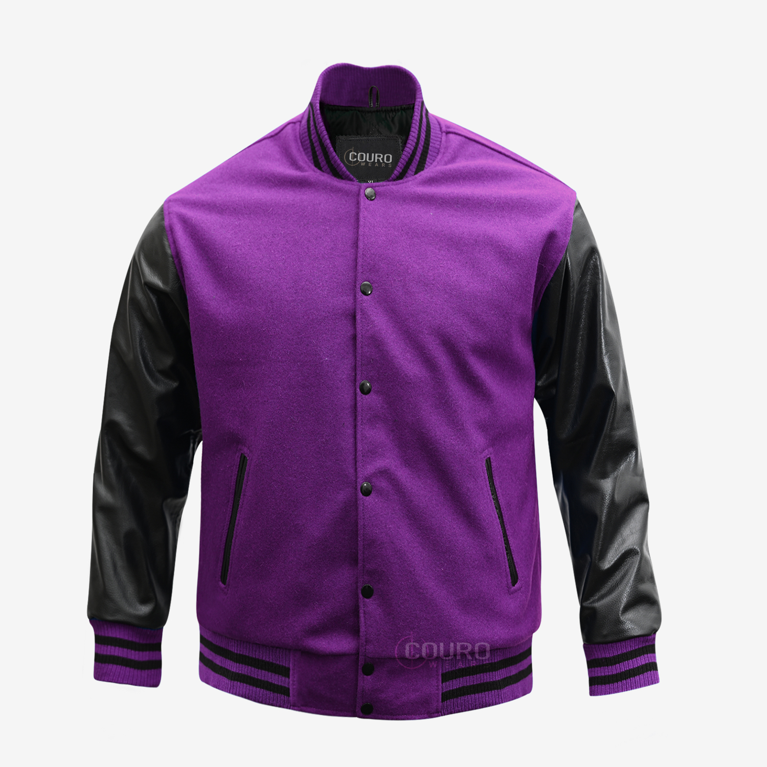 Purple And Black Varsity Jacket