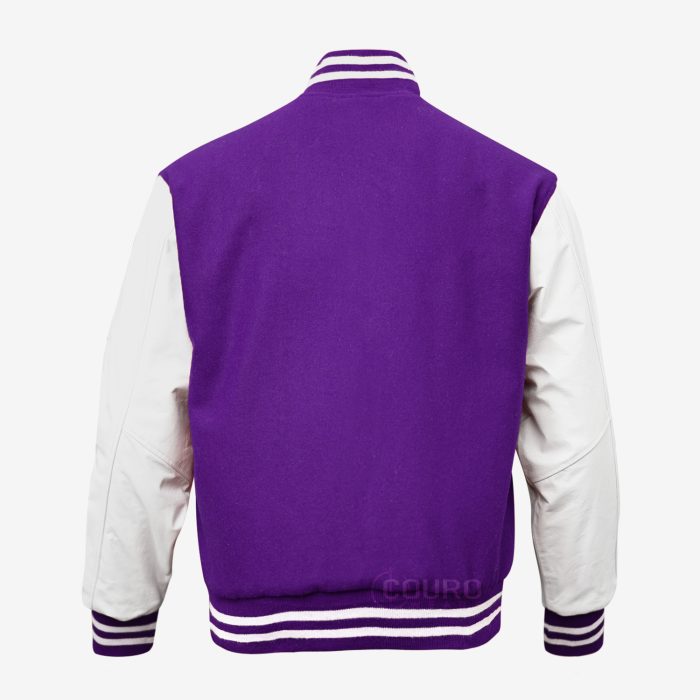 Purple And White Letterman Jacket