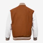 Brown And White Varsity Jacket