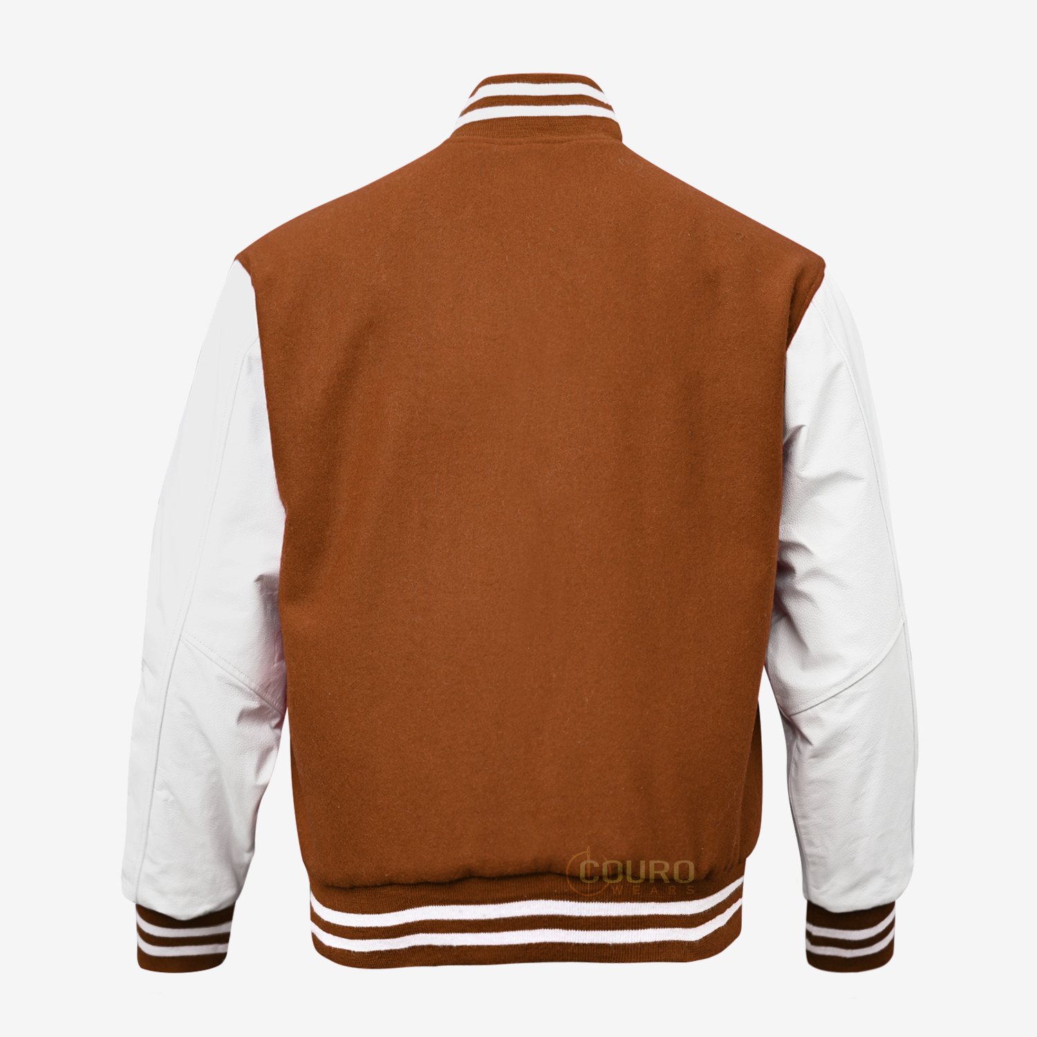 Brown And White Varsity Jacket