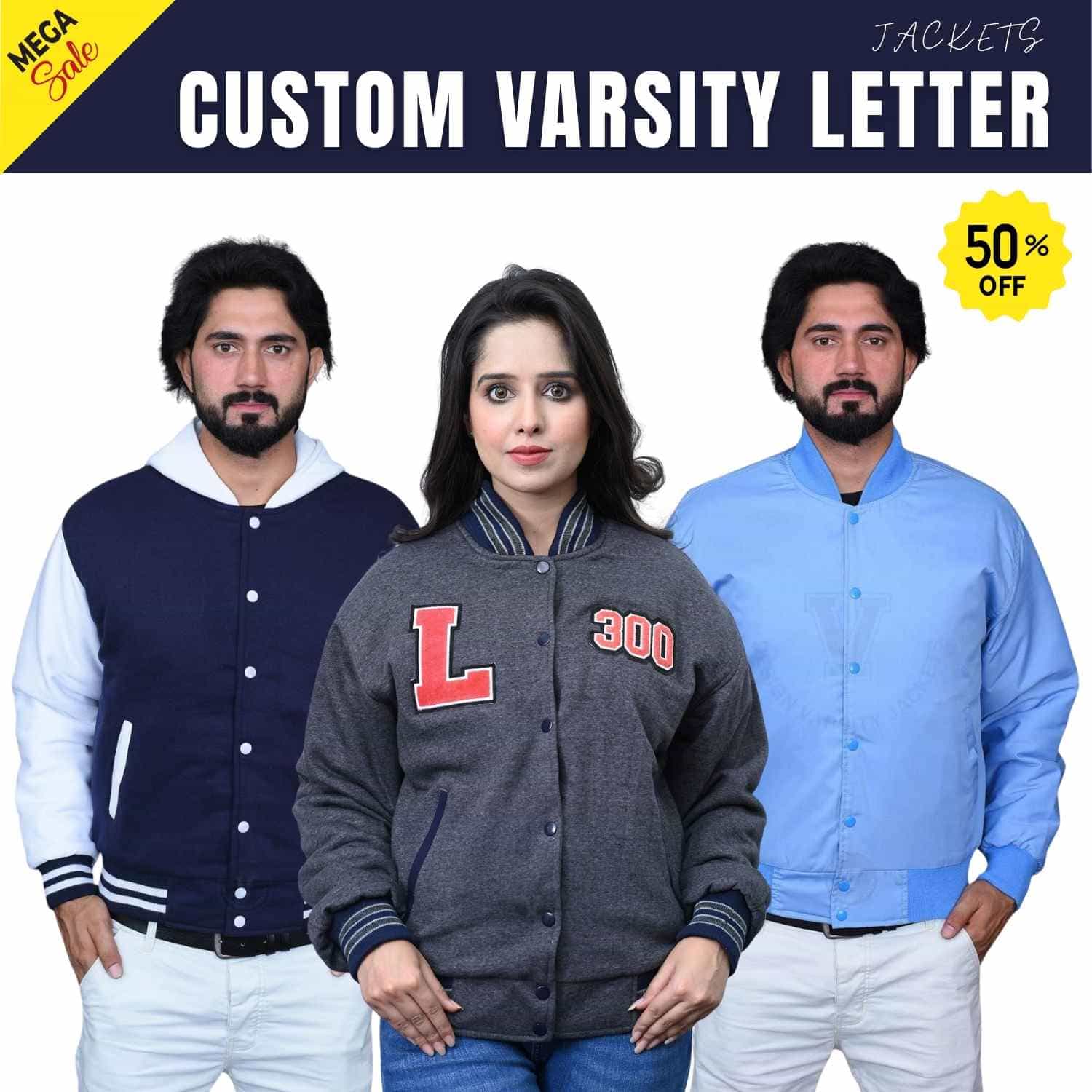 custom varsity letter jackets with chenille patch