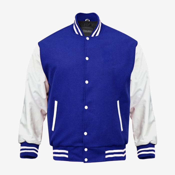 Royal Blue And White Varsity Jacket