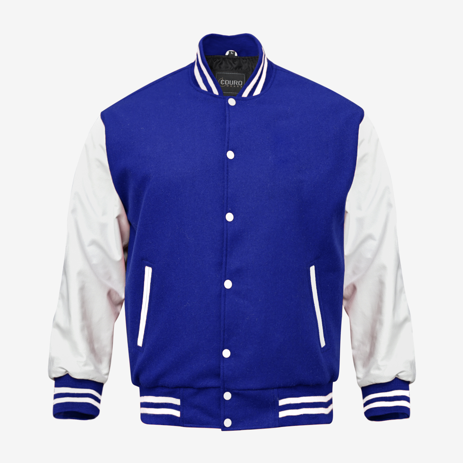 Royal Blue And White Varsity Jacket