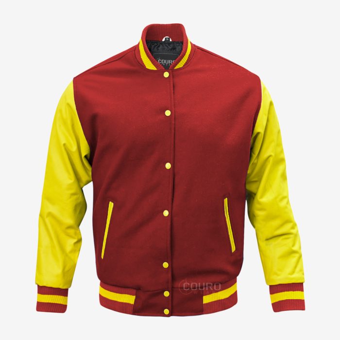 Maroon And Gold Varsity Jacket