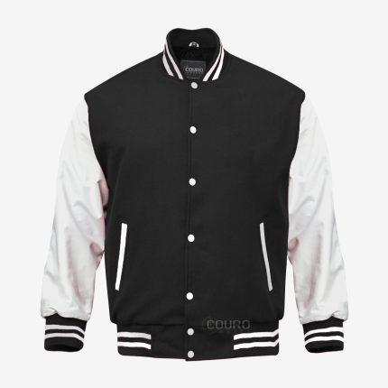 Black and White Letterman Jacket