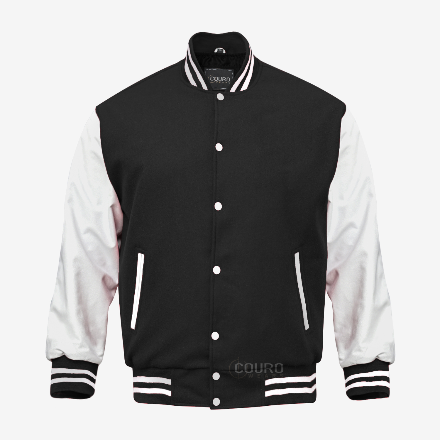 Black and White Letterman Jacket