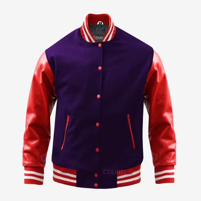 Purple And Red Varsity Jackets
