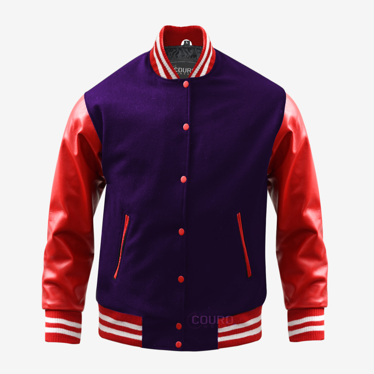 Purple And Red Varsity Jackets