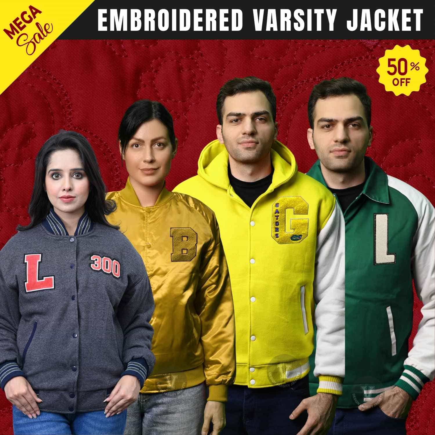 embroidered varsity jacket