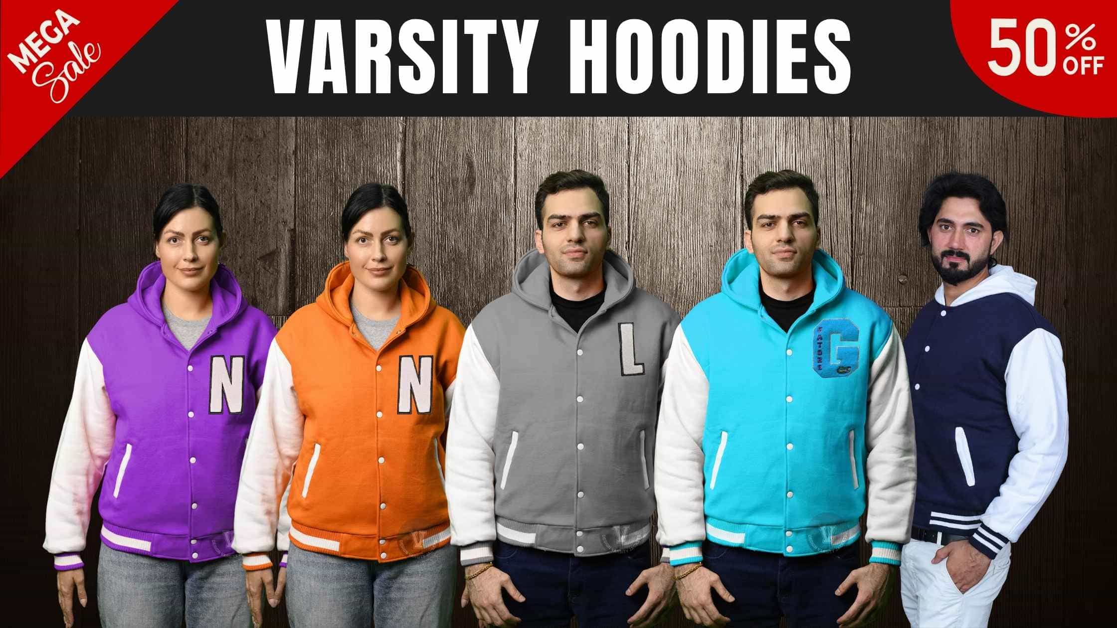 hooded letterman jacket