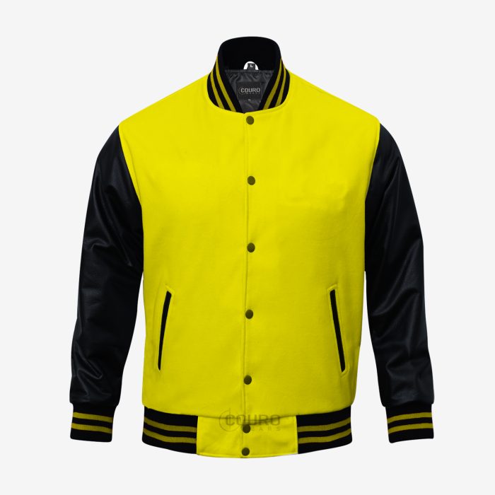 Yellow And Black Varsity Jacket - Image 1