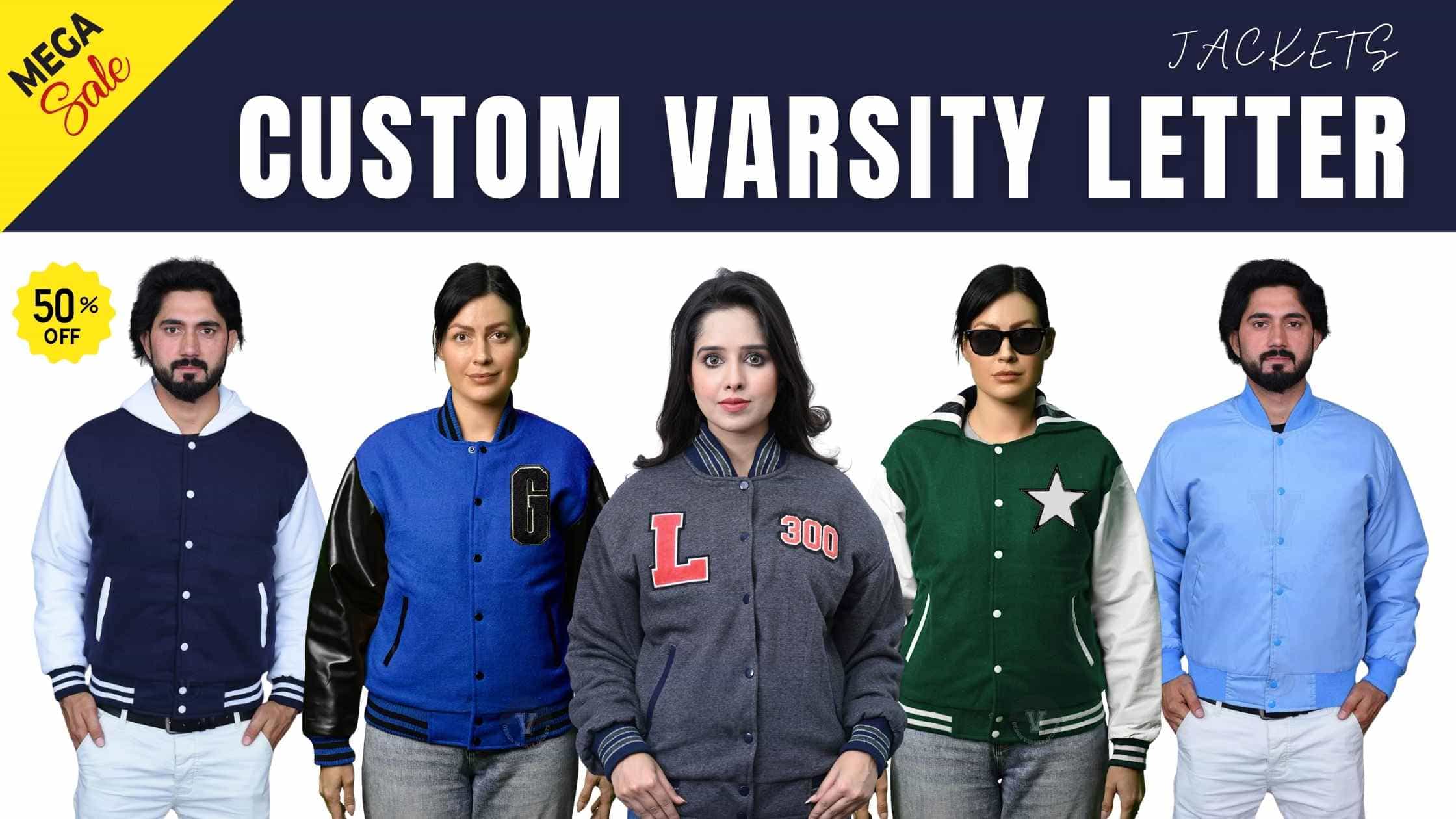 personalized varsity coat with custom embroidery