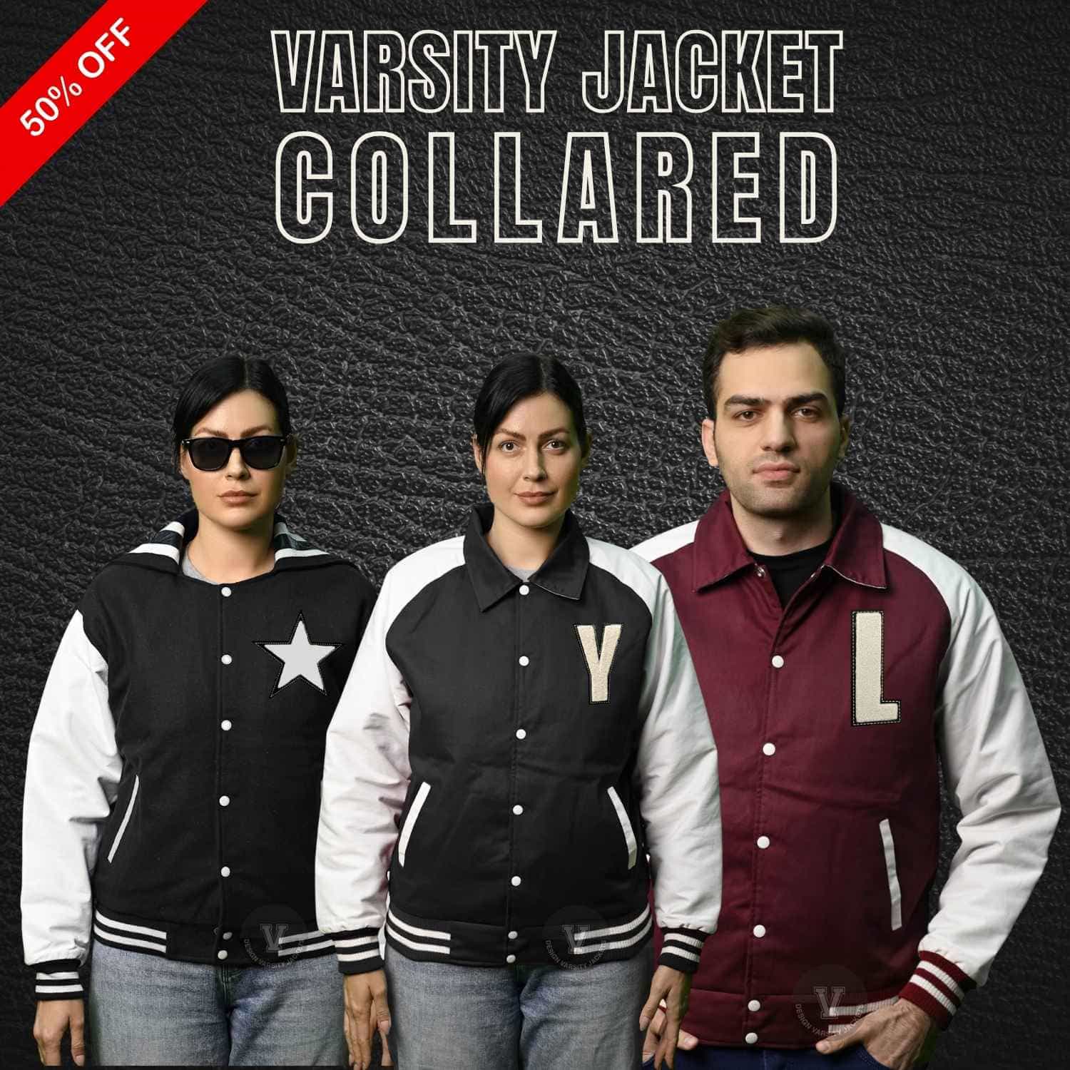 sailor collar letterman jacket