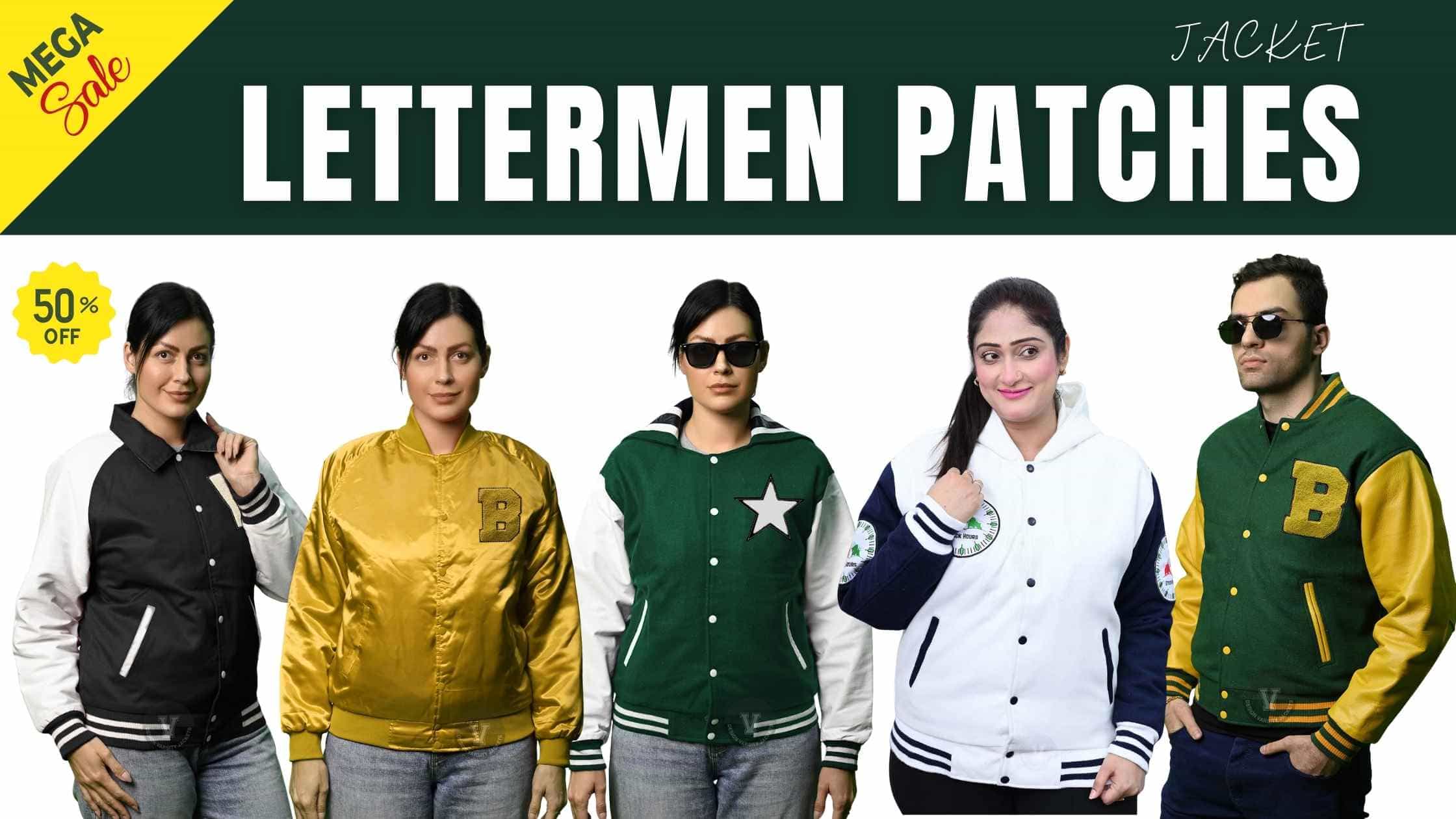 varsity jacket with custom chenille patches