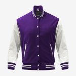 Purple And White Varsity Jacket