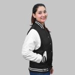 satin varsity coat for women