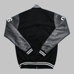 Varsity Jackets Black Wool And Gray Leather
