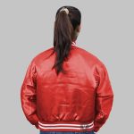 Red Satin Baseball Jacket